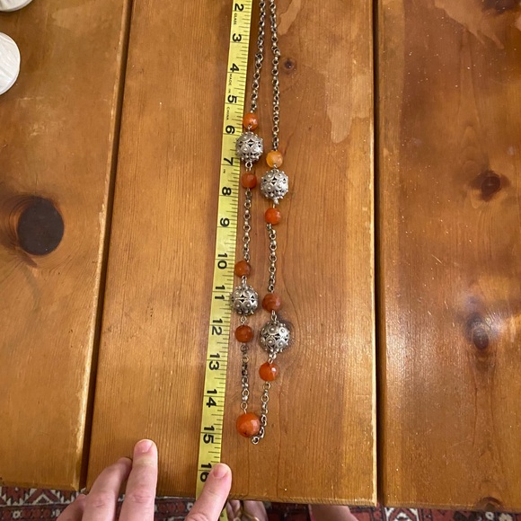 Turkish Carnelian  and Sterling Silver Neckaces - Picture 10 of 12